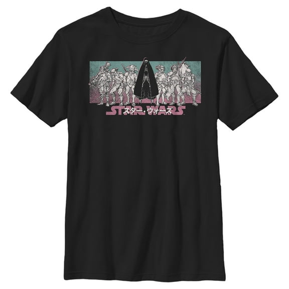 Boy's Star Wars: Visions Group Shot  Graphic Tee Black Small