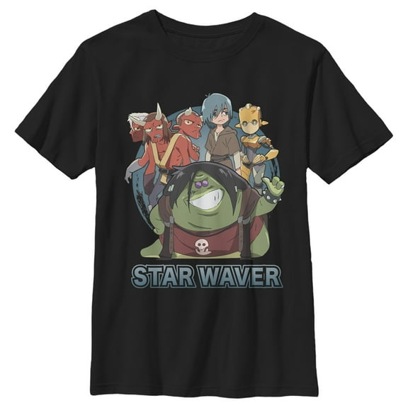 Boy's Star Wars: Visions Star Waver  Graphic Tee Black Medium
