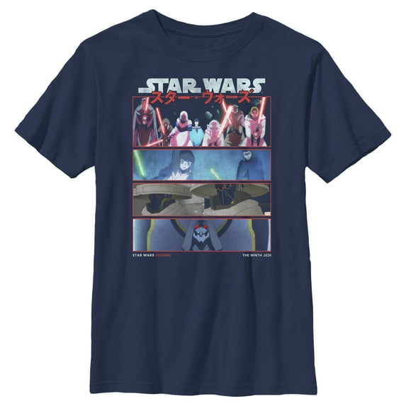 Boy's Star Wars: Visions The Ninth Jedi Graphic Tee Navy Blue Medium