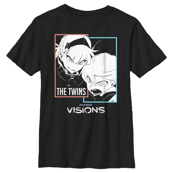 Boy's Star Wars: Visions The Twins Shout Graphic Tee Black X Small
