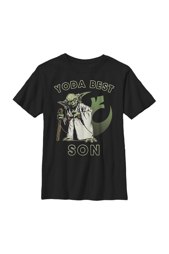 Boy's Star Wars Yoda Best Son Graphic Tee Black X Small
