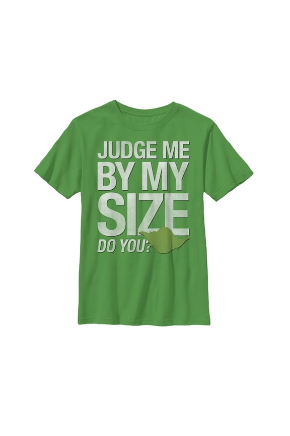 Boy's Star Wars Yoda Judge Me By My Size Graphic Tee Kelly Green X Small