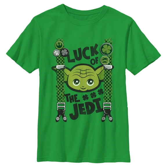 Boy's Star Wars Yoda Luck of the Jedi  Graphic Tee Kelly Green X Large