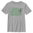 thumbnail image 1 of Boy's Star Wars Yoda St. Patrick's Day Think Green Always  Graphic Tee Athletic Heather Medium, 1 of 5