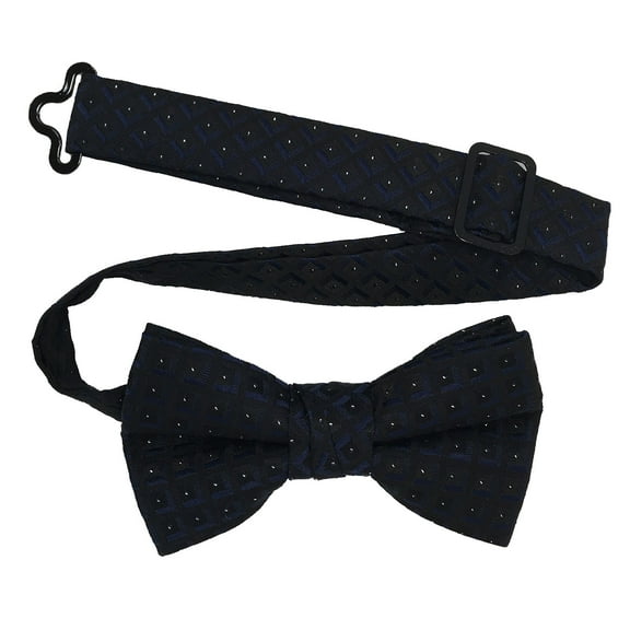 Boy’s Stardust Navy Formal Satin Pre-Tied Bow Tie in a Variety of Colors by Spencer J’s Signature Satin Collection