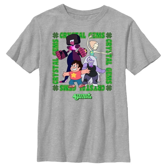 Boy's Steven Universe Crystal Gems Frame Graphic Tee Athletic Heather Large