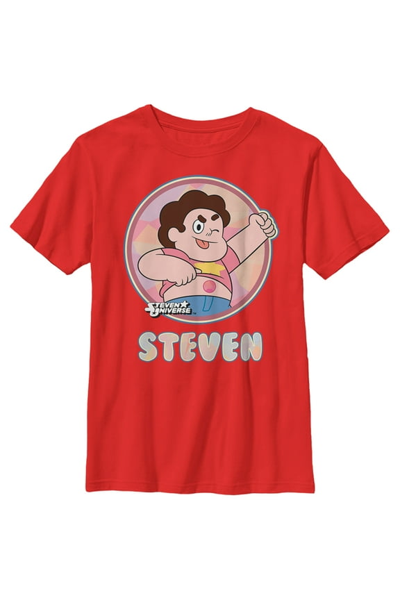 Boy's Steven Universe Quartz Graphic Tee Red Large