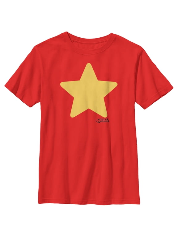 Boy's Steven Universe Star Graphic Tee Red Large