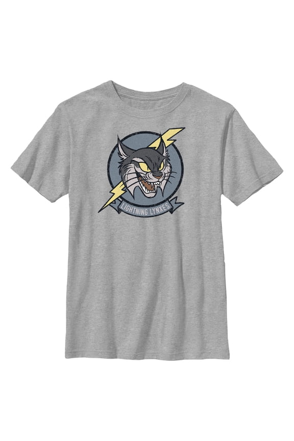 Boy's Strange World Lightning Lynxes Graphic Tee Athletic Heather Medium