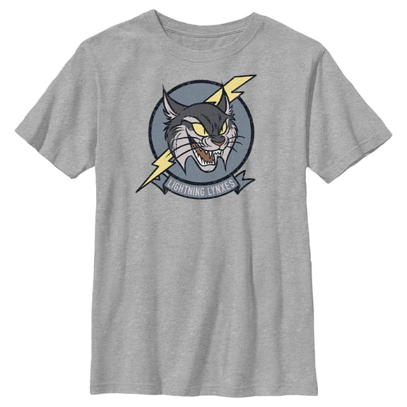 Boy's Strange World Lightning Lynxes Graphic Tee Athletic Heather Small