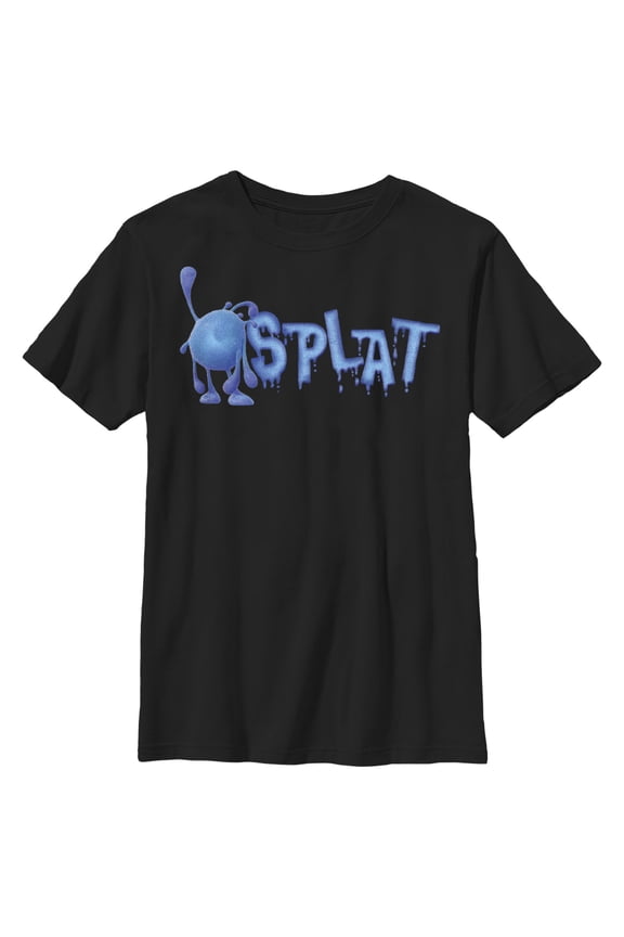 Boy's Strange World Splat Drip Logo Graphic Tee Black X Large