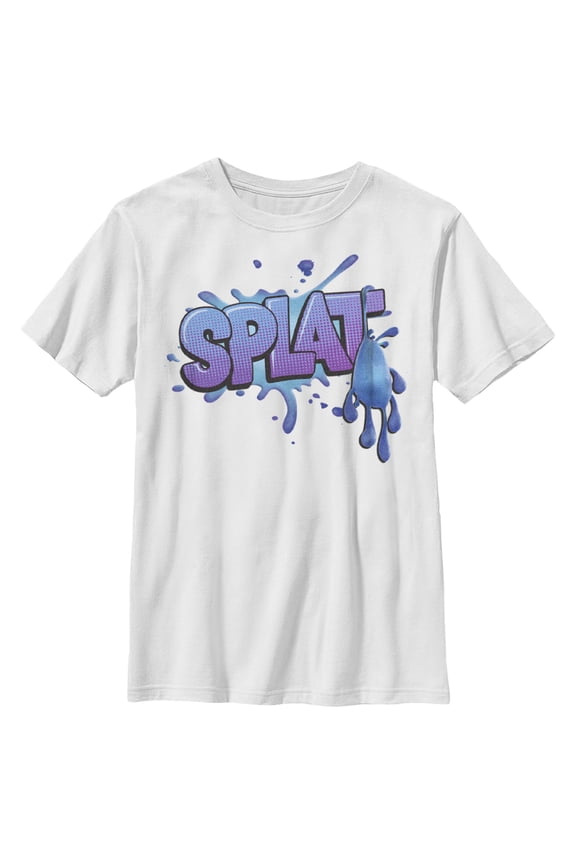 Boy's Strange World Splat Logo Graphic Tee White Large