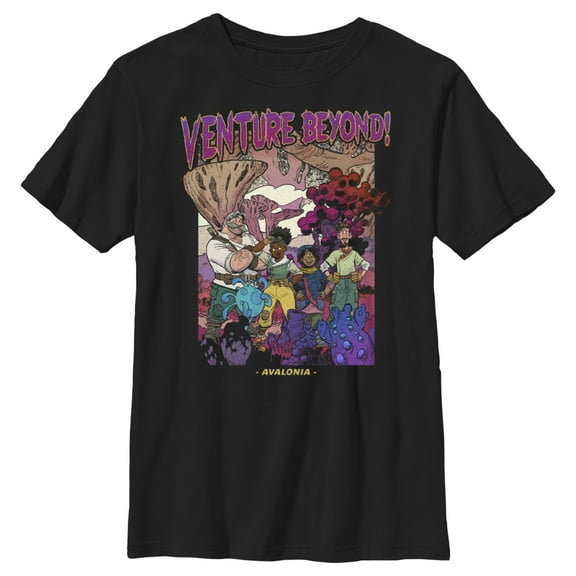 Boy's Strange World Venture Beyond Group Graphic Tee Black Medium