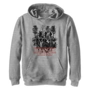 Netflix Boys Stranger Things Biking in Upside Down Character Silhouettes Pull Over Hoodie