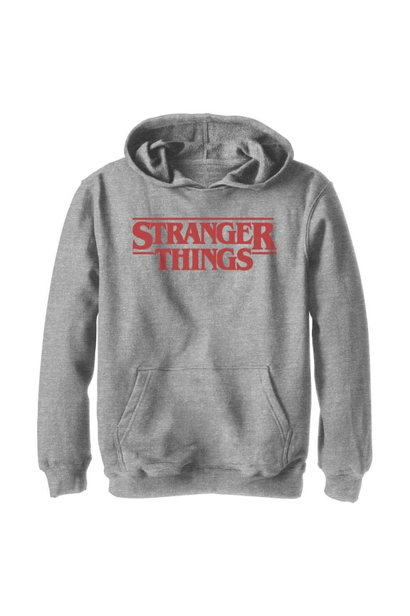 Netflix Boy's Stranger Things Bold Logo Pull Over Hoodie