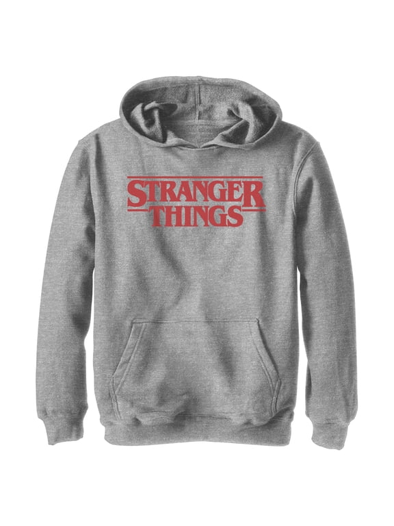 Netflix Boy's Stranger Things Bold Logo Pull Over Hoodie