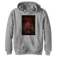 thumbnail image 1 of Netflix Boy's Stranger Things Caution Creel House Rift Poster Pull Over Hoodie Athletic Heather Large, 1 of 4