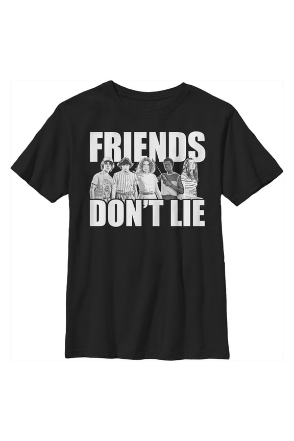 Netflix Boy's Stranger Things Friends Don't Lie Character Pose Graphic T-Shirt
