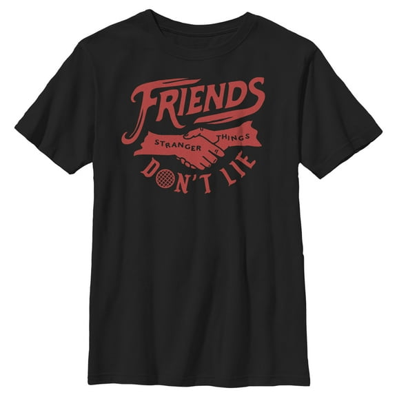 Netflix Boy's Stranger Things Friends Don't Lie Handshake Graphic T-Shirt