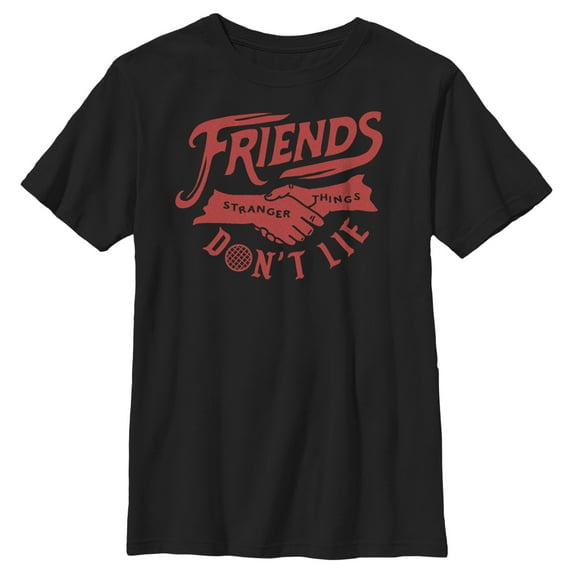 Boy's Stranger Things Friends Don't Lie Handshake Graphic T-Shirt