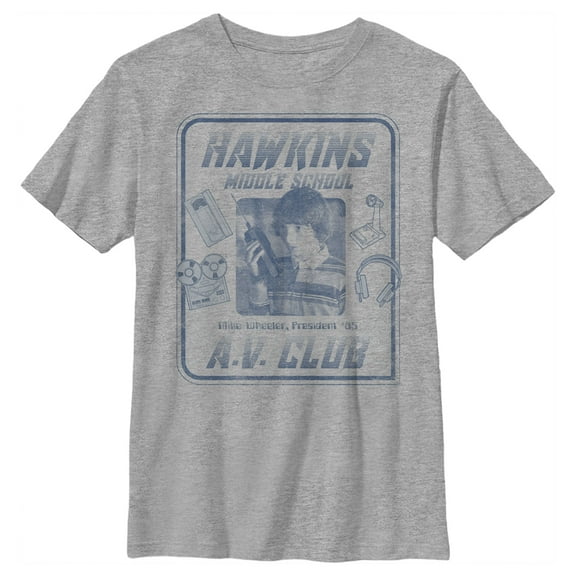Netflix Boy's Stranger Things Hawkins Middle School A.V. Club Graphic T-Shirt