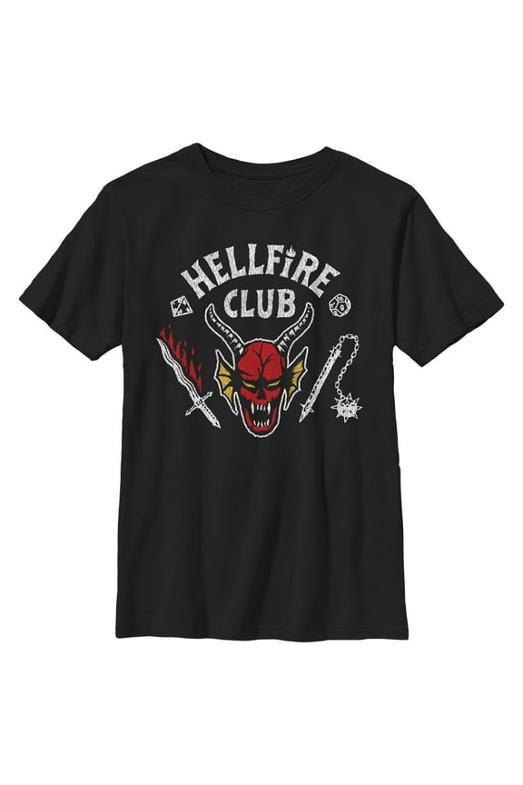 Netflix Boys' Stranger Things Hellfire Club Costume Graphic T-Shirt