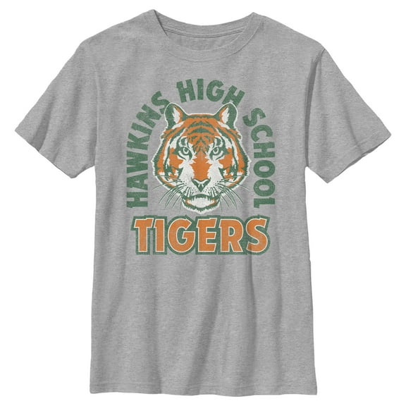 Netflix Boy's Stranger Things Retro Hawkins High School Tigers Graphic T-Shirt