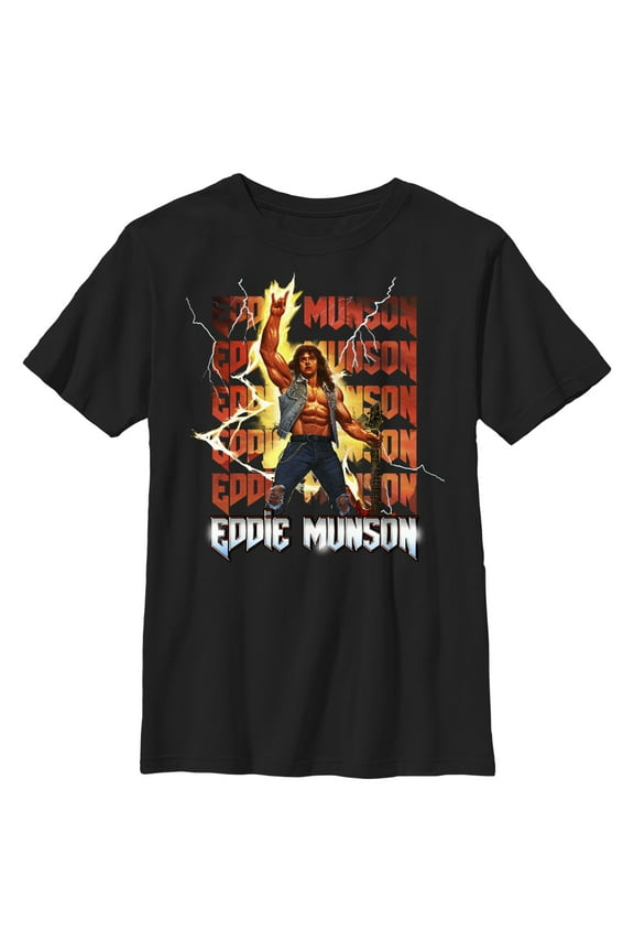 Netflix Boy's Stranger Things Rockstar Eddie Munson Graphic T-Shirt