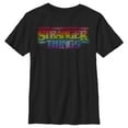 thumbnail image 1 of Netflix Boy's Stranger Things Sparkling Rainbow Logo Graphic T-Shirt, 1 of 5