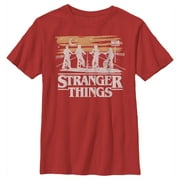 Netflix Boys Stranger Things Moonlight Bike Ride Silhouettes Graphic T-Shirt