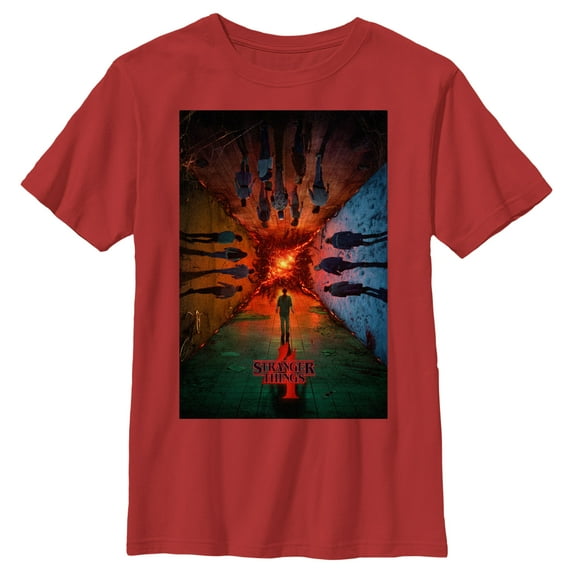 Netflix Boy's Stranger Things The Rift Has Many DiNetflix Men'sions Poster Graphic T-Shirt