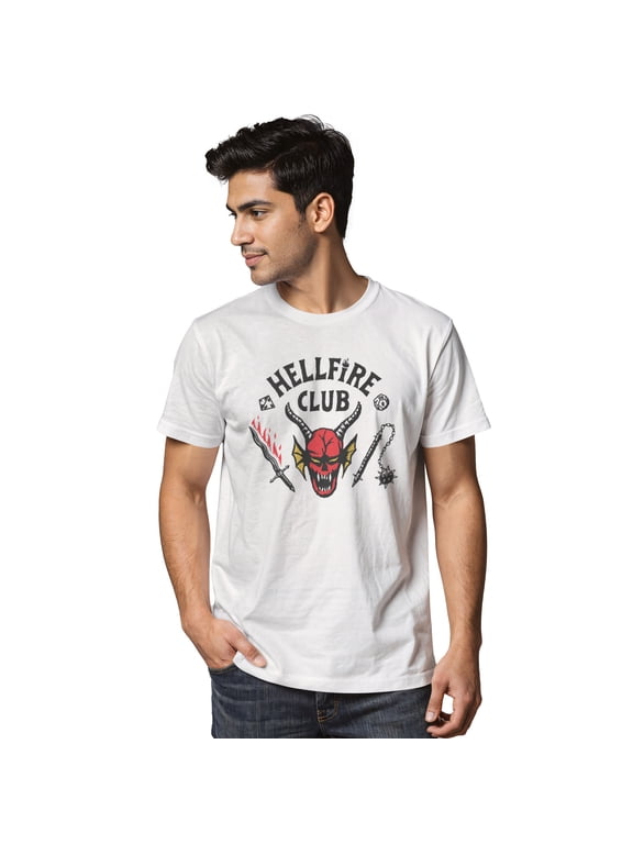 Netflix Men's Stranger Things Welcome to the Hellfire Club Graphic T-Shirt
