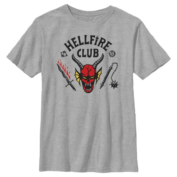 Netflix Boy's Stranger Things Welcome to the Hellfire Club Graphic T-Shirt