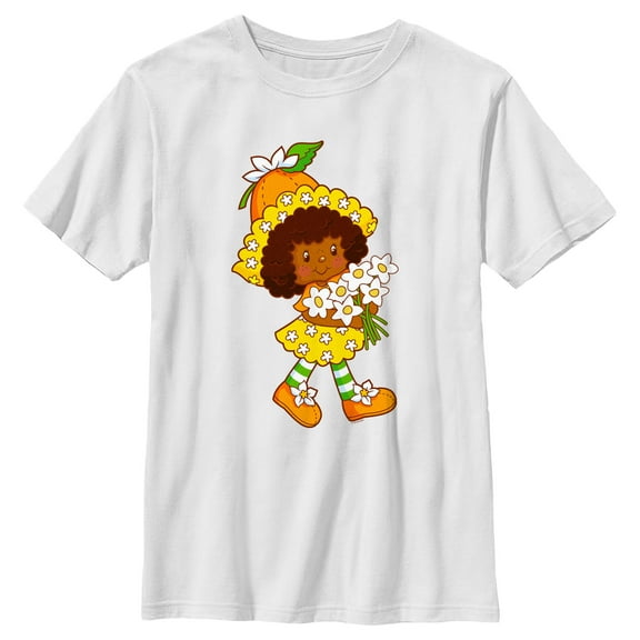 Boy's Strawberry Shortcake Blooming Orange Flower Graphic T-Shirt
