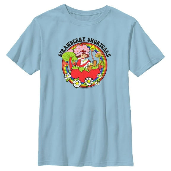 Boy's Strawberry Shortcake Flower Rainbow Graphic T-Shirt