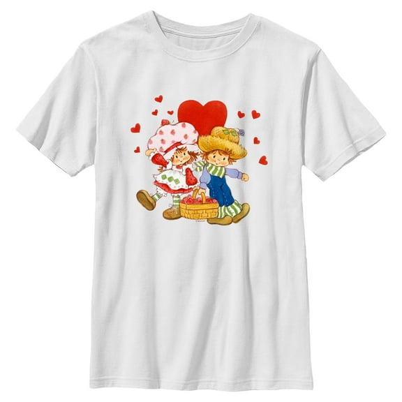 Boy's Strawberry Shortcake Heart Berry Basket Graphic T-Shirt