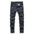 thumbnail image 1 of Boy's Stretch Fit Ripped Destroyed Jeans Pants Cargo Pants Classic Elastic Waist Straight Leg Multi-Pockets Comfy Kids Pants for Boys, 1 of 5