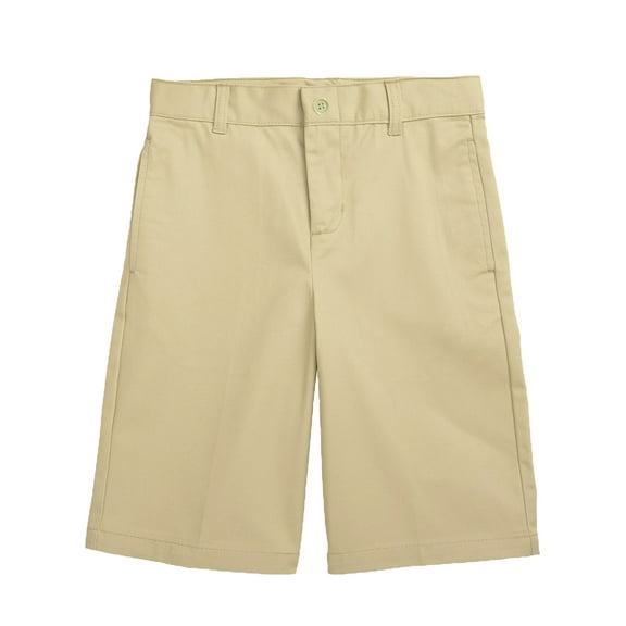 Boy's Stretch Slim Fit School Uniform Twill Shorts