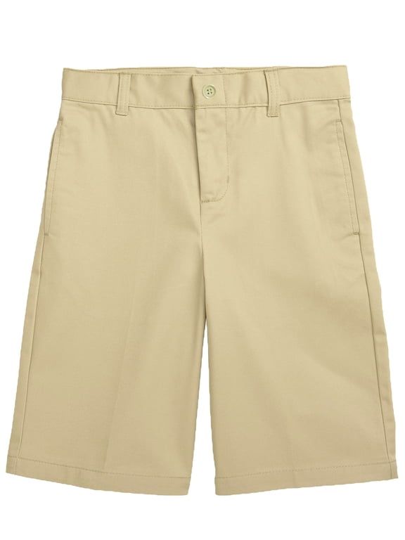 Boy's Stretch Slim Fit School Uniform Twill Shorts