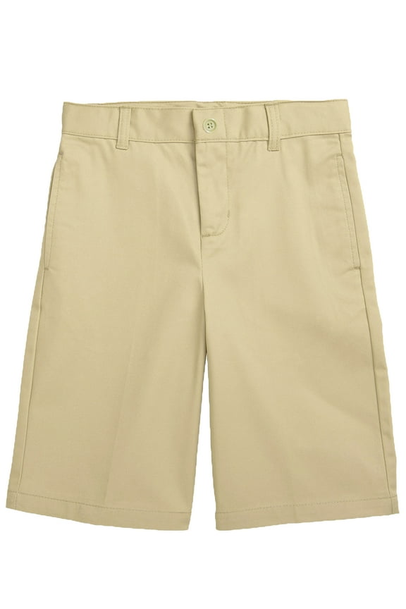 Boy's Stretch Slim Fit School Uniform Twill Shorts
