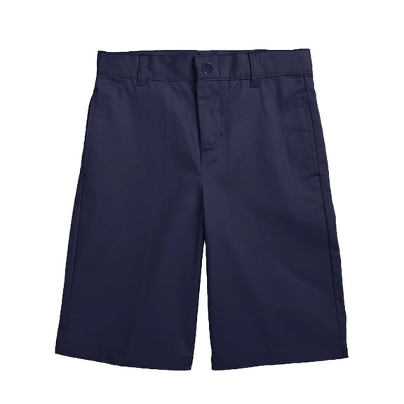 Boy's Stretch Slim Fit School Uniform Twill Shorts