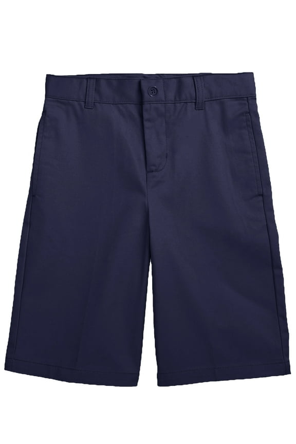 Boy's Stretch Slim Fit School Uniform Twill Shorts