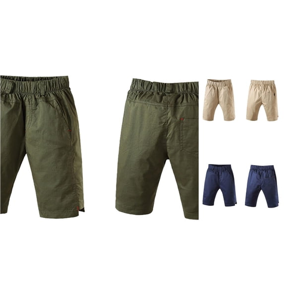Boy's Summer Khaki Shorts and Pants Comfortable and Casual Elastic Waistband Formal School Pants Suitable for Children and Kidsagers 3-4 Years