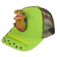 thumbnail image 1 of Boy's Sun Hats 3D T-rex Dinosaur Baseball Trucker Caps Cotton Mesh  Summer Hats Cute Funny Animal Adjustable Unisex Sport (light green), 1 of 4