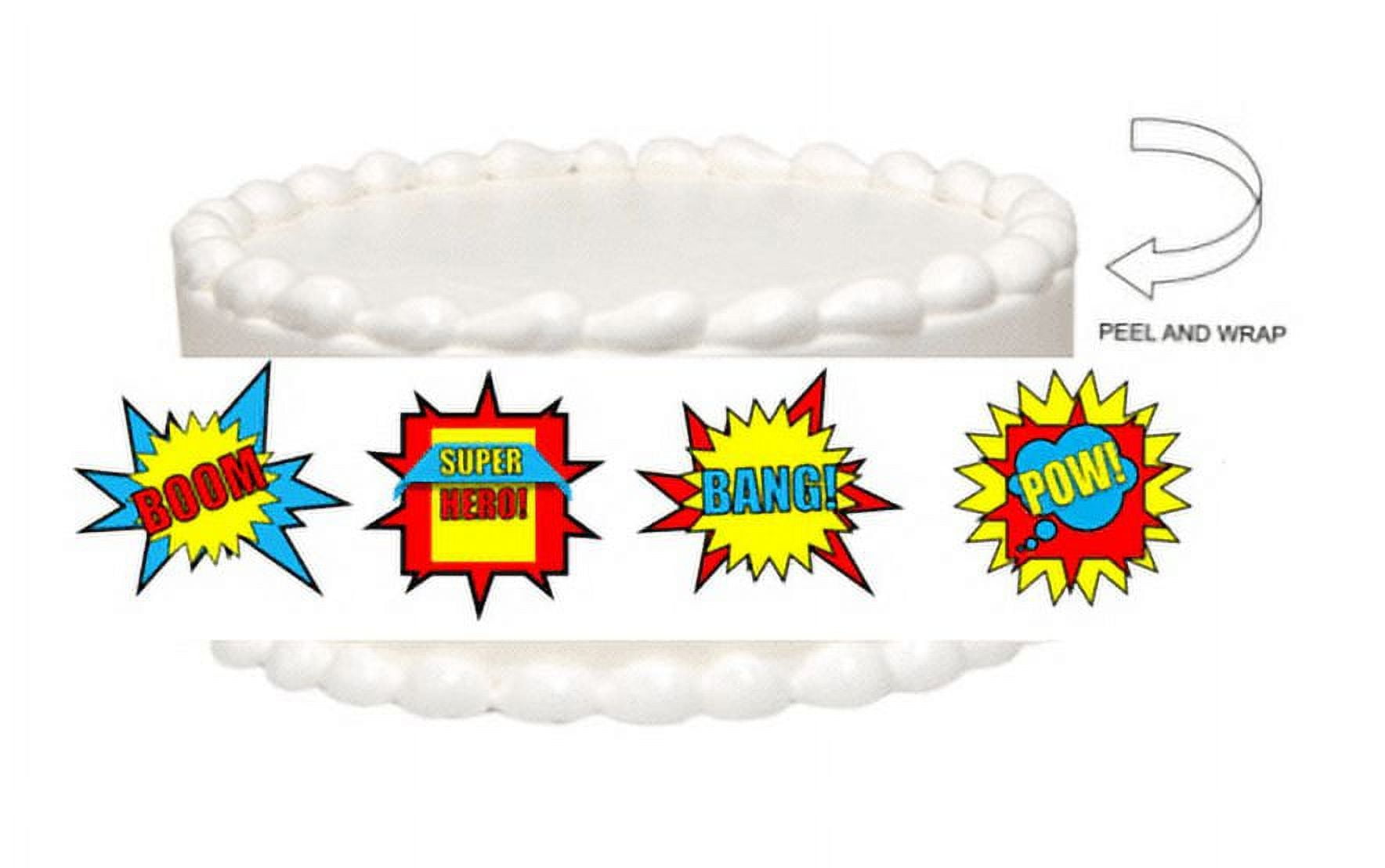 CAKESUPPLYSHOP Boy's Super Hero Theme Edible Cake Decoration Topper - Edible Cake Wrap