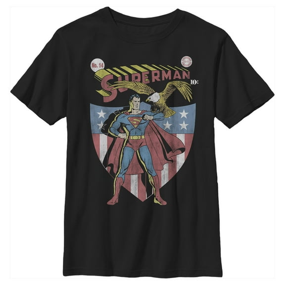 Boy's Superman All-American Hero Graphic Tee Black X Small