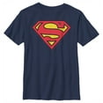 thumbnail image 1 of Boy's Superman Classic Logo Graphic Tee Navy Blue Medium, 1 of 4