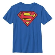 Boy's Superman Classic Logo Graphic Tee Royal Blue Medium