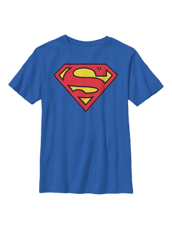 Boy's Superman Classic Logo Graphic Tee Royal Blue X Small