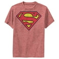 thumbnail image 1 of Boy's Superman Classic Logo  Performance Graphic Tee Red Heather X Large, 1 of 4